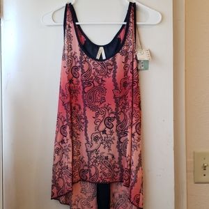 Red navy blue tank top